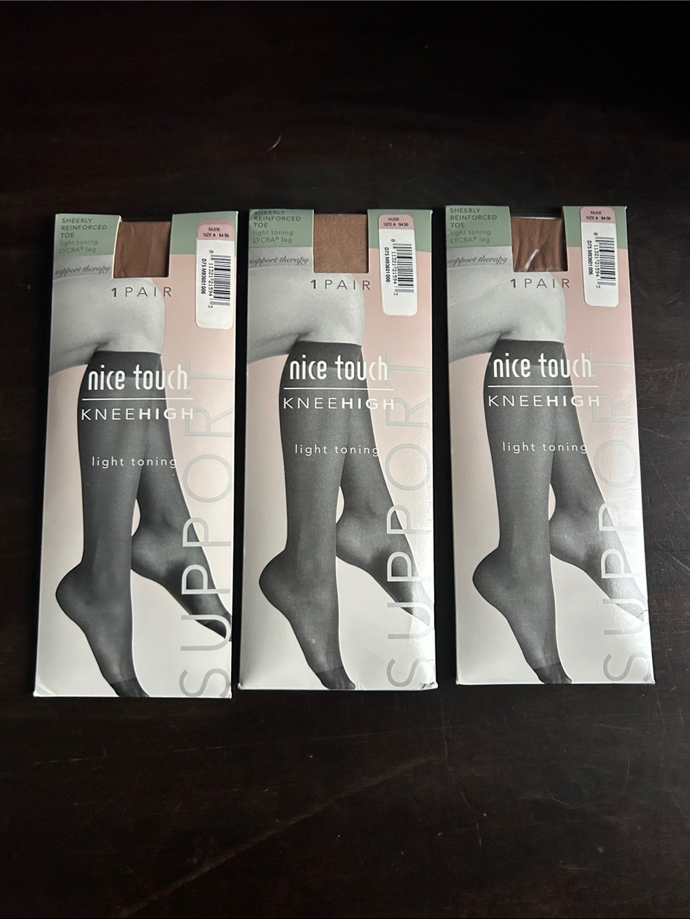 Nice Touch KneeHigh - Light Toning (Nude) NWT Bundle of 3 Size 5-9